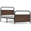 sengeramme 90x200 cm uden madras konstrueret træ brunt eg