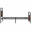 sengeramme 90x200 cm uden madras konstrueret træ brunt eg