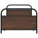 sengeramme 100x200 cm uden madras konstrueret træ brunt eg