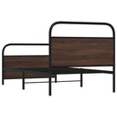 sengeramme 100x200 cm uden madras konstrueret træ brunt eg
