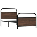 sengeramme 107x203 cm uden madras konstrueret træ brunt eg