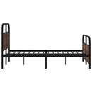 sengeramme 120x190 cm uden madras konstrueret træ brunt eg