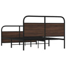 sengeramme 120x190 cm uden madras konstrueret træ brunt eg