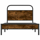sengeramme 90x200 cm uden madras konstrueret træ røget eg
