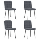 spisebordsstole 4 stk. velour mørkegrå