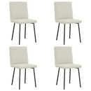 spisebordsstole 4 stk. velour cremefarvet