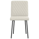 spisebordsstole 4 stk. velour cremefarvet