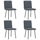 spisebordsstole 4 stk. velour mørkegrå