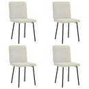 spisebordsstole 4 stk. velour cremefarvet