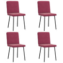 spisebordsstole 4 stk. velour vinrød