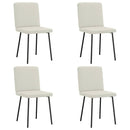 spisebordsstole 4 stk. velour cremefarvet
