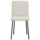 spisebordsstole 4 stk. velour cremefarvet