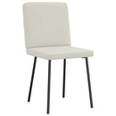 spisebordsstole 4 stk. velour cremefarvet