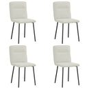 spisebordsstole 4 stk. velour cremefarvet