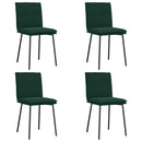 spisebordsstole 4 stk. velour mørkegrøn