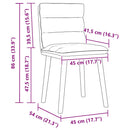 spisebordsstole 4 stk. Jeans blåt stof
