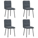 spisebordsstole 4 stk. velour mørkegrå