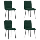 spisebordsstole 4 stk. velour mørkegrøn