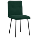 spisebordsstole 4 stk. velour mørkegrøn