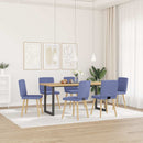 spisebordsstole 6 stk. Jeans blåt stof