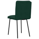 spisebordsstole 6 stk. velour mørkegrøn