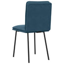 spisebordsstole 6 stk. velour blå