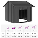 hundehus med tag 85x107x81 cm galvaniseret stål