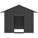 hundehus med tag 131x101x102 cm galvaniseret stål