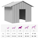hundehus med tag 131x101x102 cm galvaniseret stål