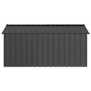 hundehus med tag 114x202x101 cm galvaniseret stål