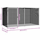 Fuglebur Antracit 208 x 102 x 108 cm Galvaniseret stål
