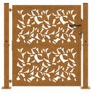 havelåge 100x100 cm vejrbestandigt stålbladdesign