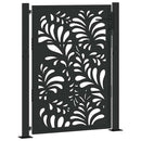 havelåge sort 100x125 cm stål bølgedesign