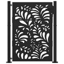 havelåge sort 100x125 cm stål bølgedesign