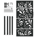 havelåge sort 100x175 cm stål bølgedesign