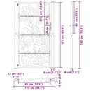 havelåge sort 100x175 cm stål bølgedesign