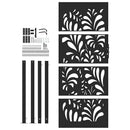 havelåge sort 100x200 cm stål bølgedesign