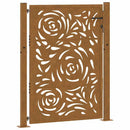 havelåge 100x125 cm vejrbestandigt stål flammedesign