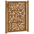 havelåge 100x125 cm vejrbestandigt stål flammedesign