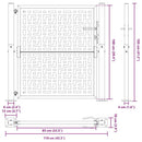 havelåge 100x100 cm vejrbestandigt stålkorsdesign