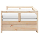 daybed med udtræk og madrasser 90x190 cm massivt fyrretræ
