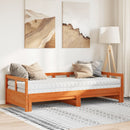 daybed m. udtræk madrasser 90x190cm massivt fyrretræ gyldenbrun