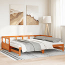 daybed m. udtræk madrasser 90x190cm massivt fyrretræ gyldenbrun