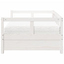 daybed med madras 80x200 cm massivt fyrretræ hvid