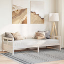 daybed med madras 80x200 cm massivt fyrretræ hvid
