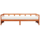 daybed med madras 80x200 cm massivt fyrretræ gyldenbrun