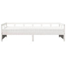 daybed med madras 90x200 cm massivt fyrretræ hvid