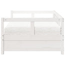 daybed med madras 90x200 cm massivt fyrretræ hvid