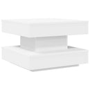 sofabord 360 grader drejeligt 50x50x34,5 cm hvid