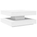 sofabord 360 grader drejeligt 70x70x34,5 cm hvid